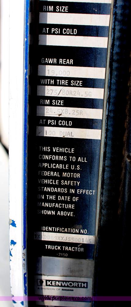 image for item H1310 1988 Kenworth T800 dump truck