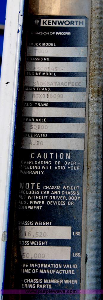 image for item H1310 1988 Kenworth T800 dump truck