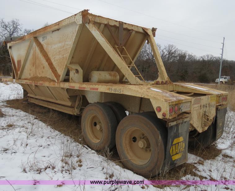 image for item B4867 1988 Red River 20 ton belly dump trailer