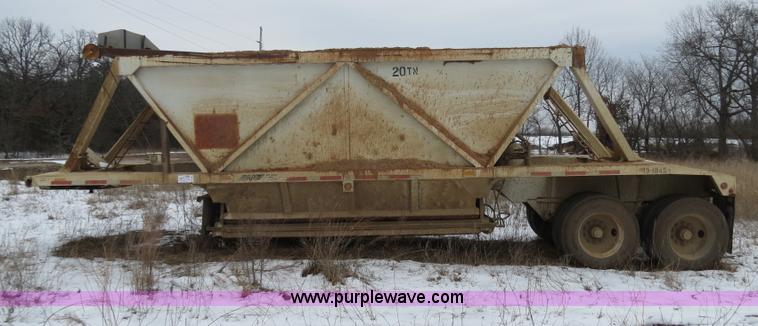 image for item B4867 1988 Red River 20 ton belly dump trailer