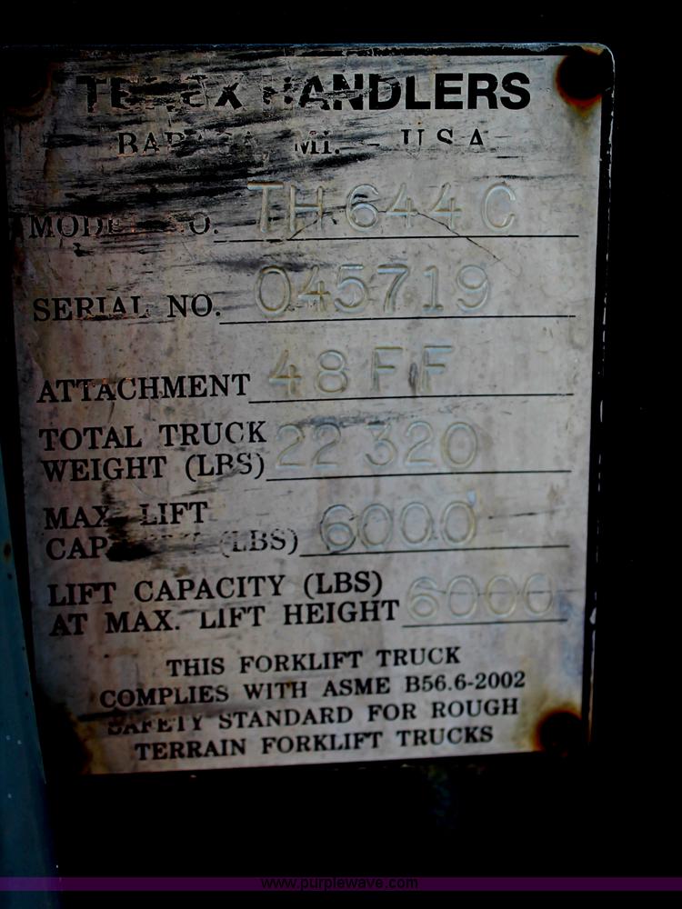 image for item C3746 2004 Terex TH644C telehandler