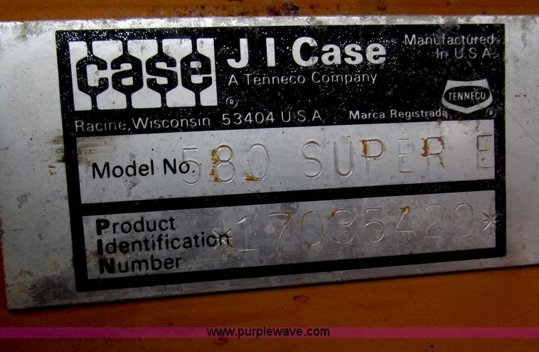 image for item F7239 1986 Case 580 Super E backhoe