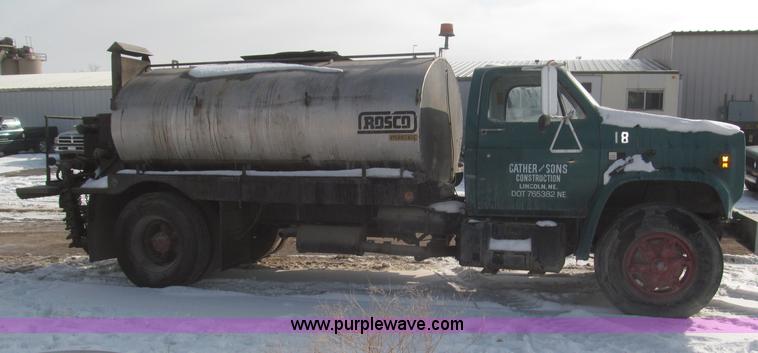 image for item F7243 1982 GMC 70 Rosco oil distribution truck