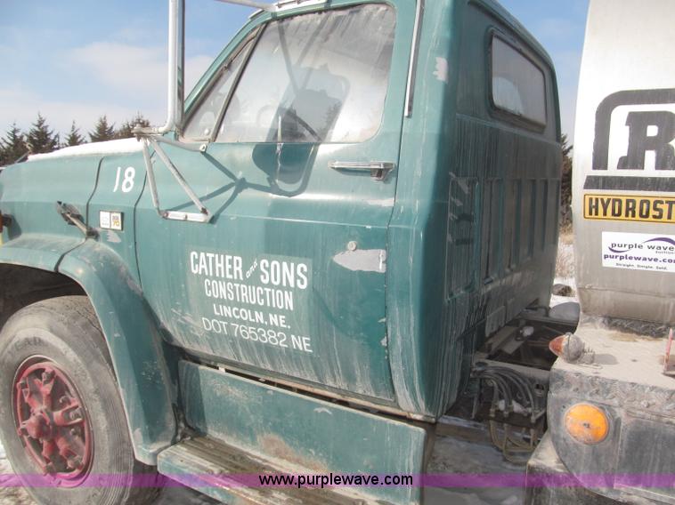 image for item F7243 1982 GMC 70 Rosco oil distribution truck