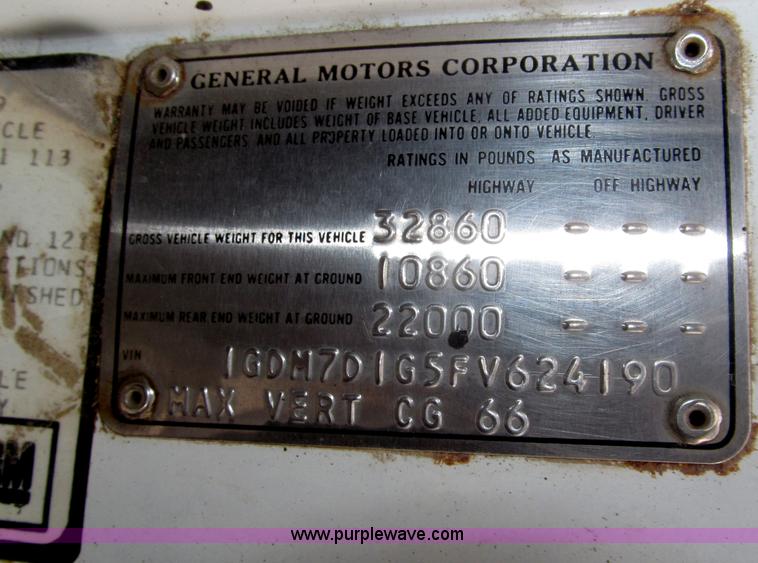 image for item F7243 1982 GMC 70 Rosco oil distribution truck