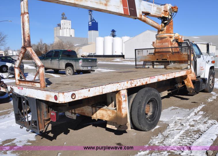 image for item G6421 1988 Chevrolet 7000 flatbed truck with crane