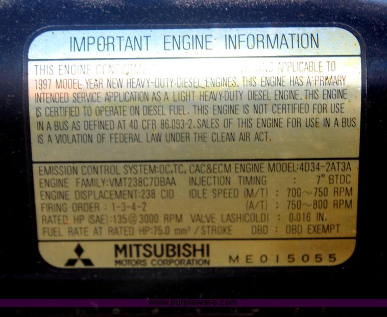 image for item H1329 1998 Mitsubishi FUSO dump truck