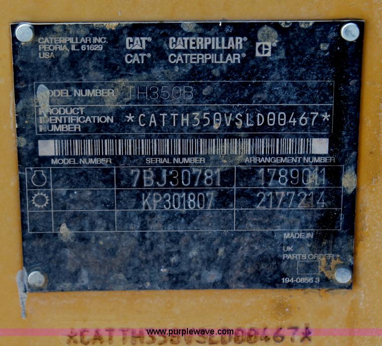 image for item H1335 2004 Caterpillar TH350B telehandler