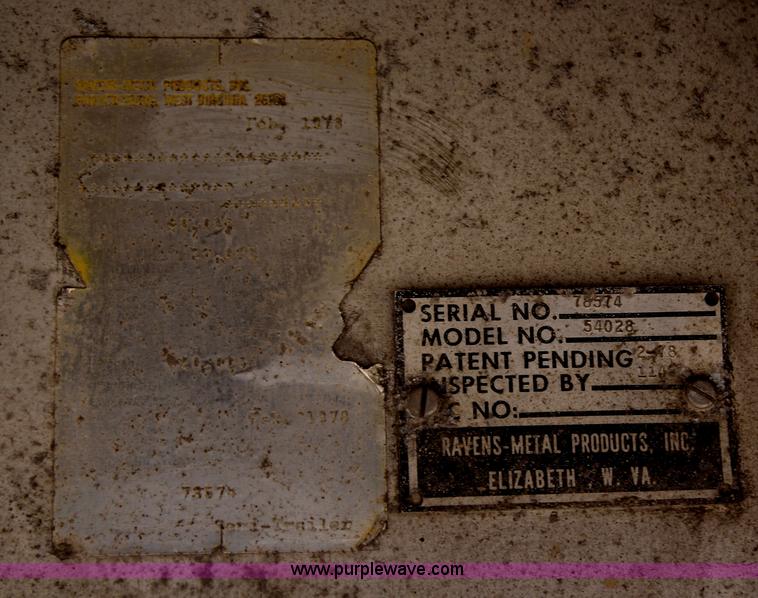 image for item H7798 1978 Raven aluminum flatbed trailer