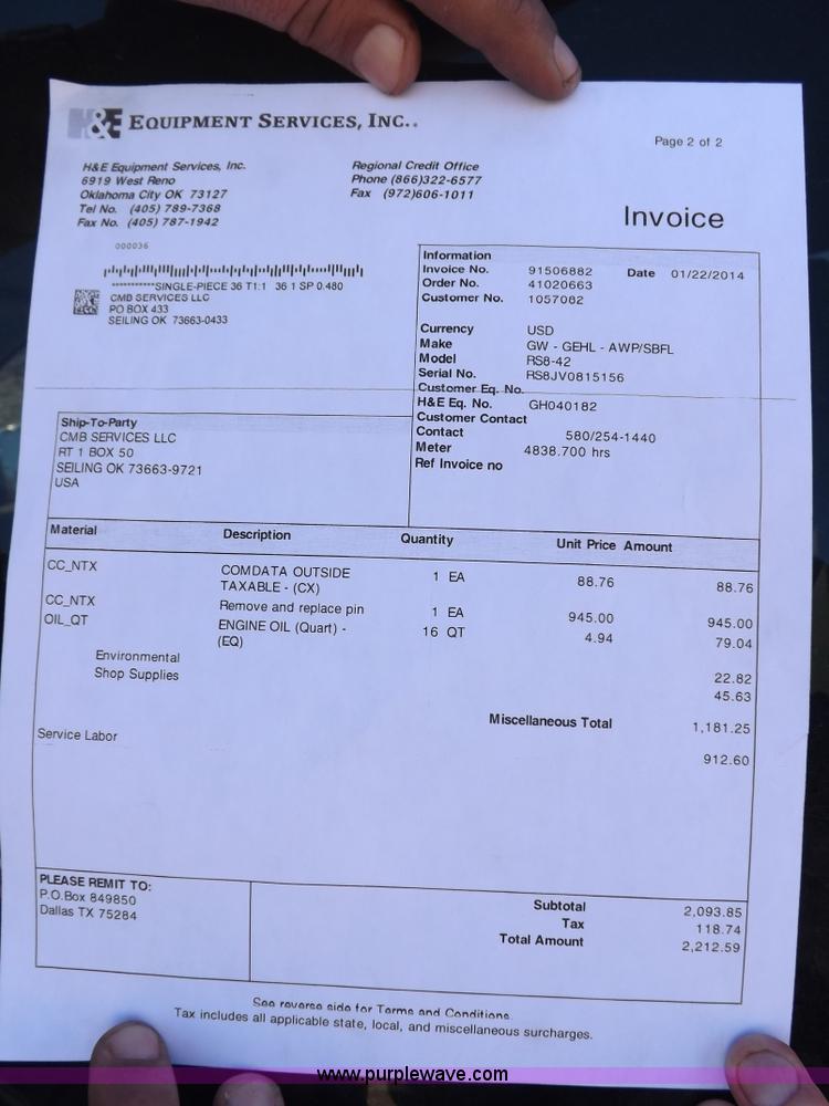 image for item I9129 2004 Gehl RS-8 telehandler