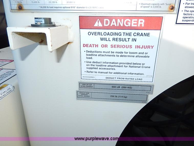 image for item I9408 2001 Sterling L9500 National 1100 crane truck