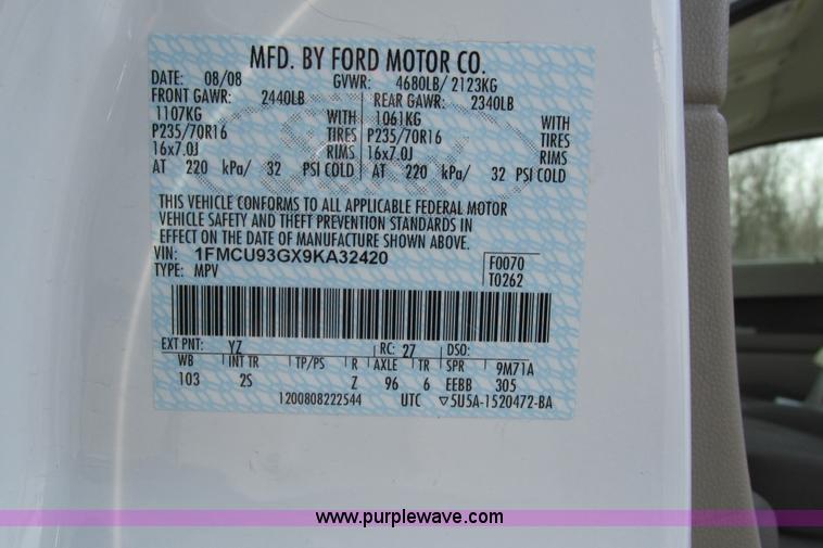 image for item AJ9242 2009 Ford Escape XLT SUV
