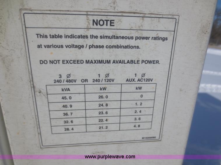image for item F8190 2011 Whisperwatt DCA-45S5144 AC generator