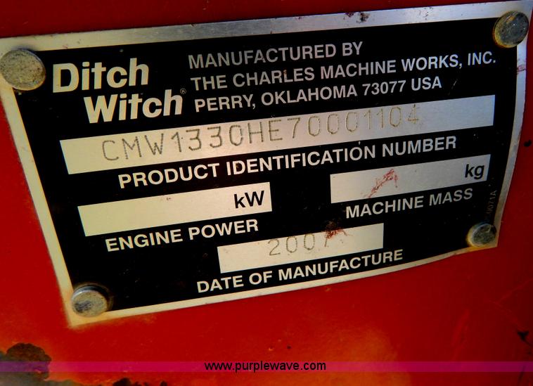 image for item I1142 2007 Ditch Witch 1330H walk-behind trencher