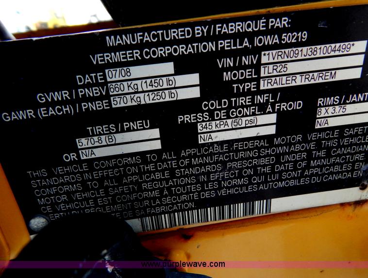 image for item I1146 2010 Vermeer SC252 stump grinder