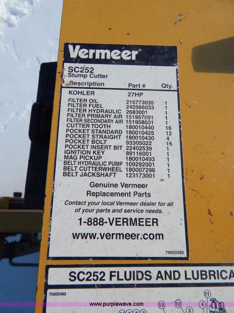 image for item I1146 2010 Vermeer SC252 stump grinder