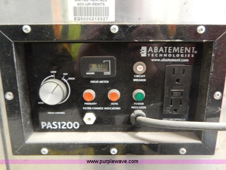 image for item I1165 2009 Abatement PAS1200 air purifier