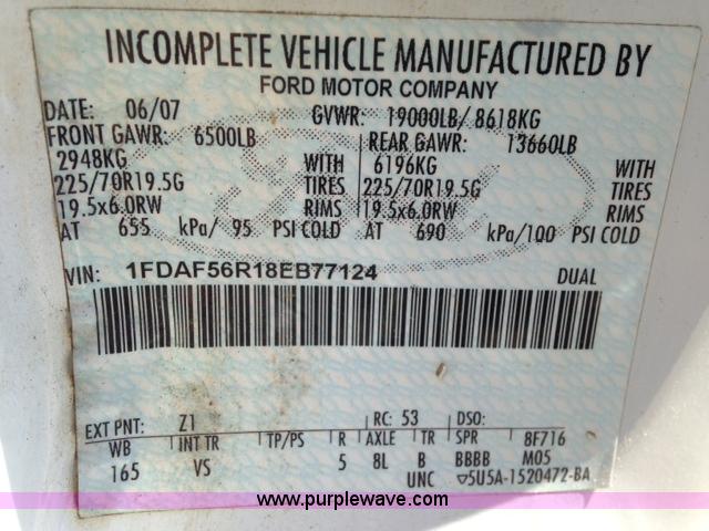 image for item I7222 2008 Ford F550 service truck