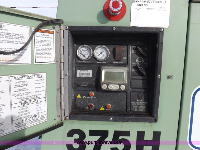 image for item I9089 2008 Sullair 375HJD air compressor