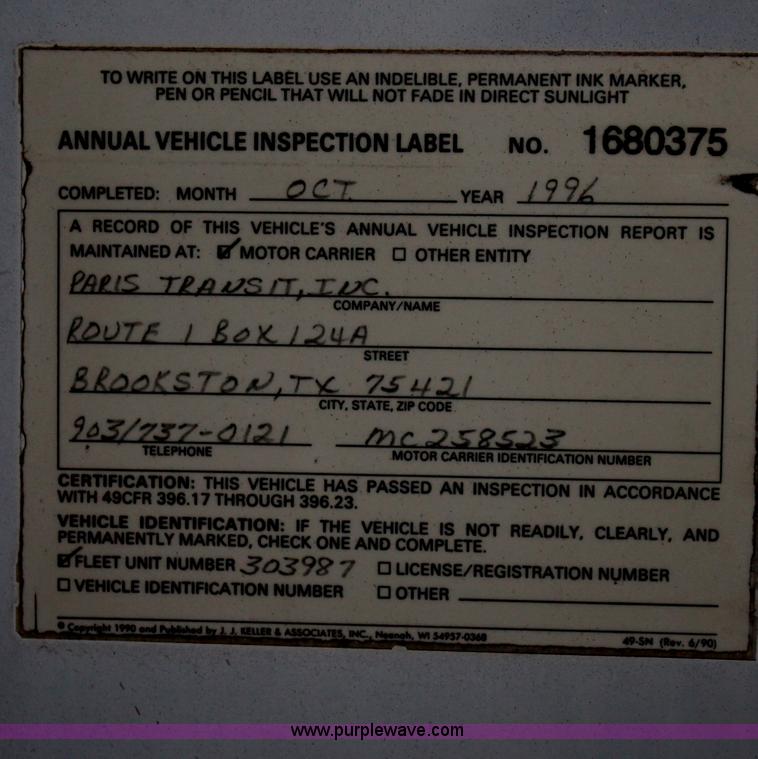 image for item C3761 1995 Wabash dry van trailer