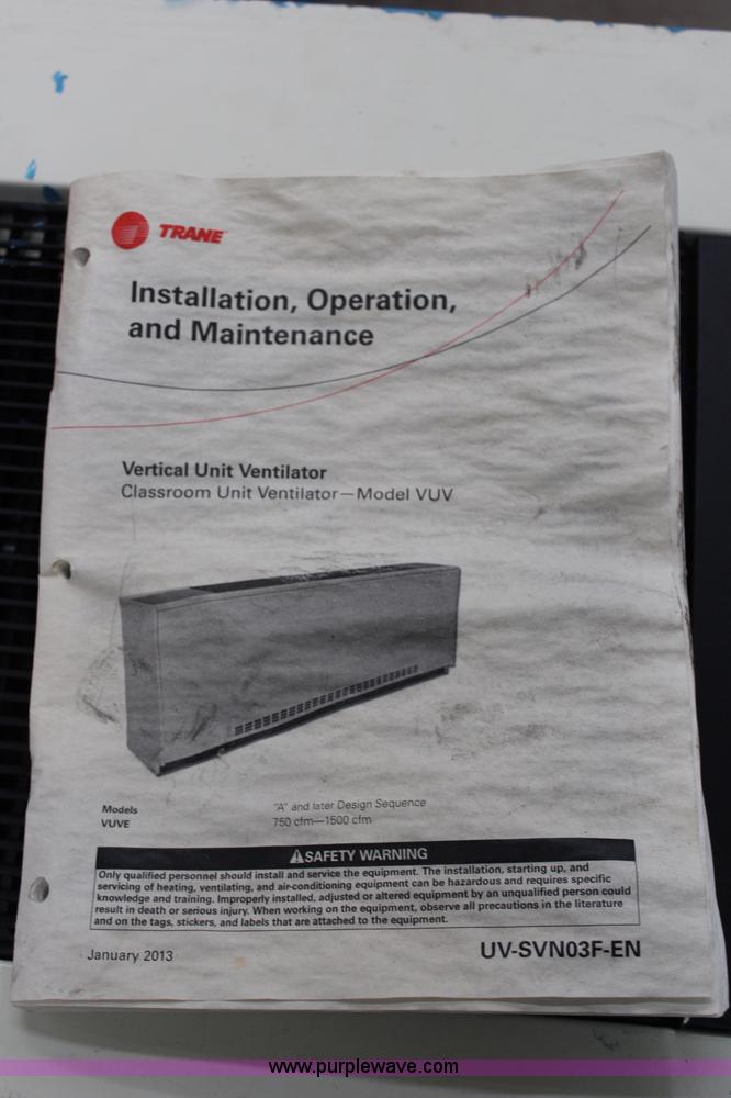 image for item AZ9972 (2) Trane VUV vertical unit ventilators