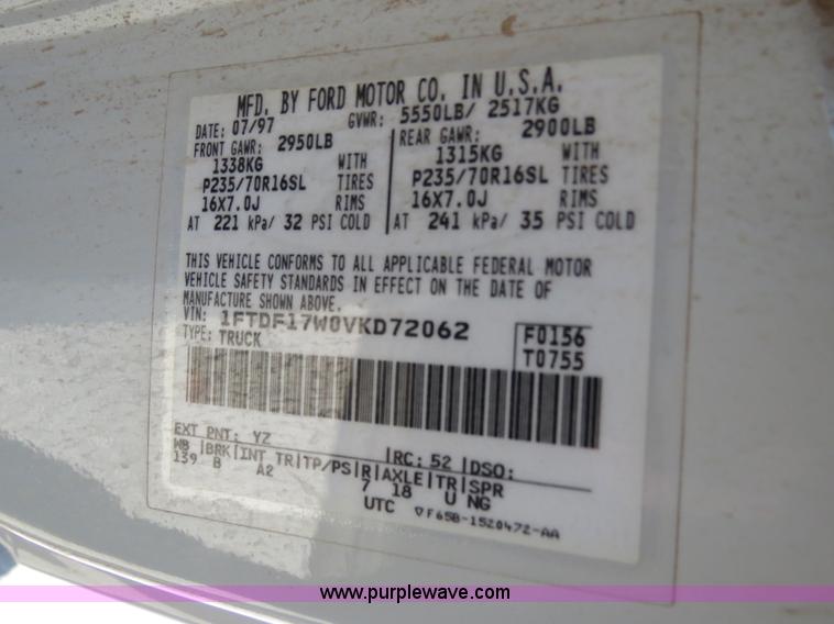 image for item B4869 1997 Ford F150 pickup truck