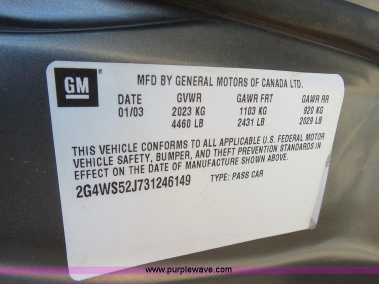 image for item B4871 2003 Buick Century Custom