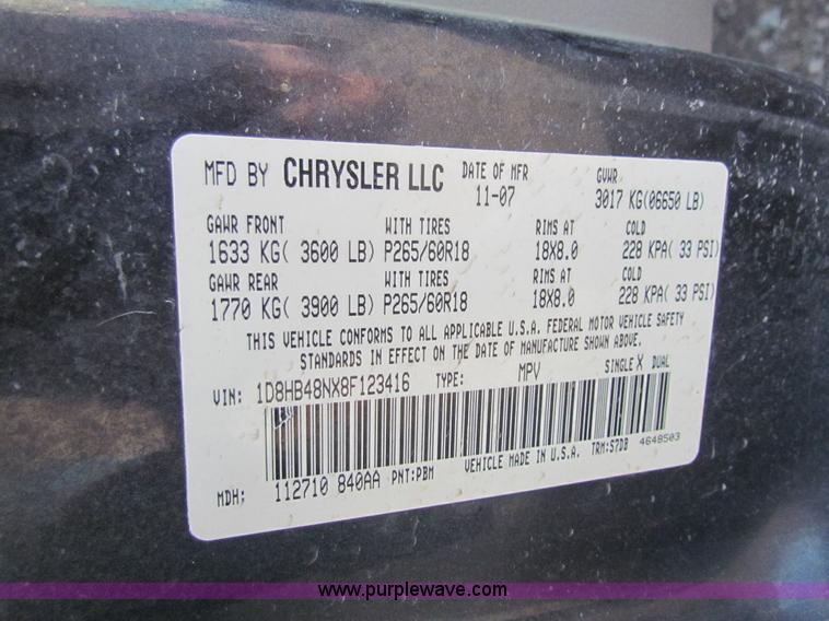 image for item C1859 2008 Dodge Durango