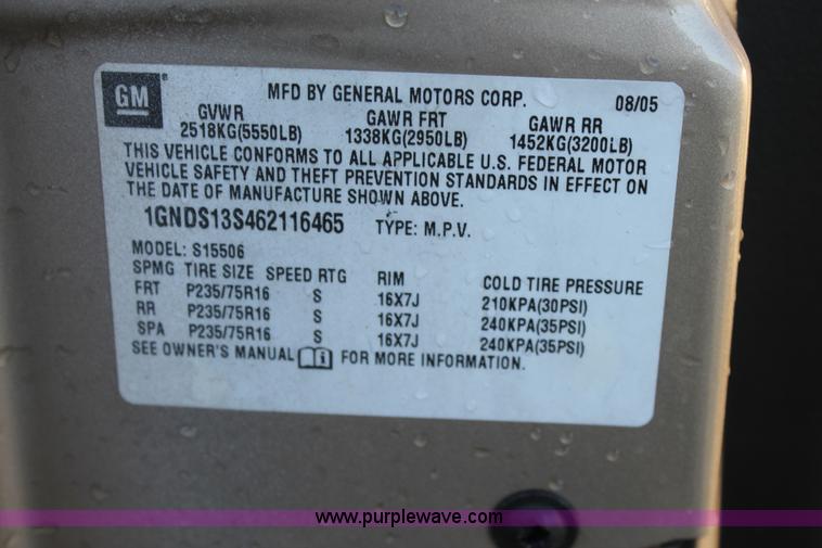 image for item C3724 2006 Chevrolet TrailBlazer SUV