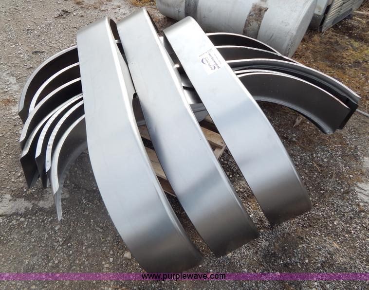 image for item G9358 (10) 66.5"L x 9"W stainless steel trailer fenders