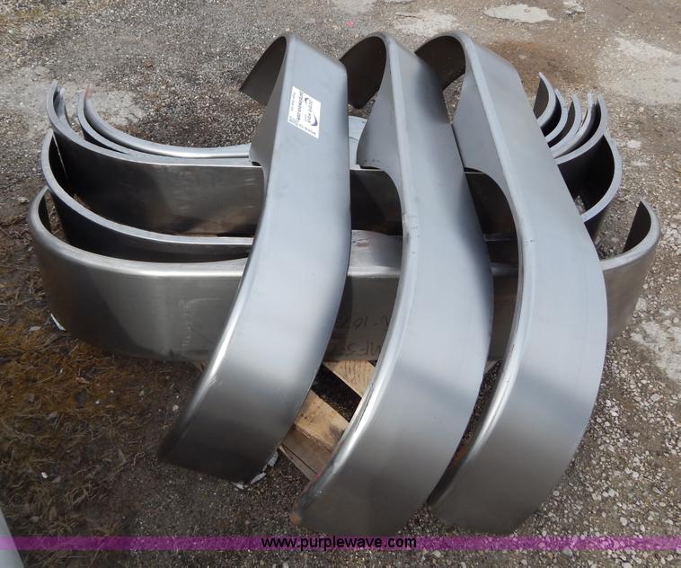 image for item G9358 (10) 66.5"L x 9"W stainless steel trailer fenders