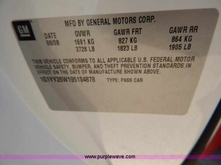 image for item I1189 2009 Chevrolet Corvette LT3