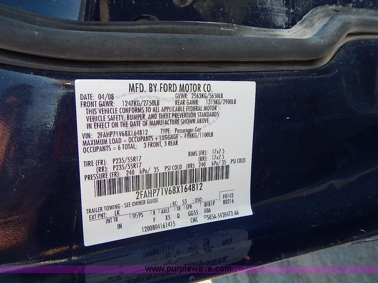 image for item I9401 2008 Ford Crown Victoria Police Interceptor