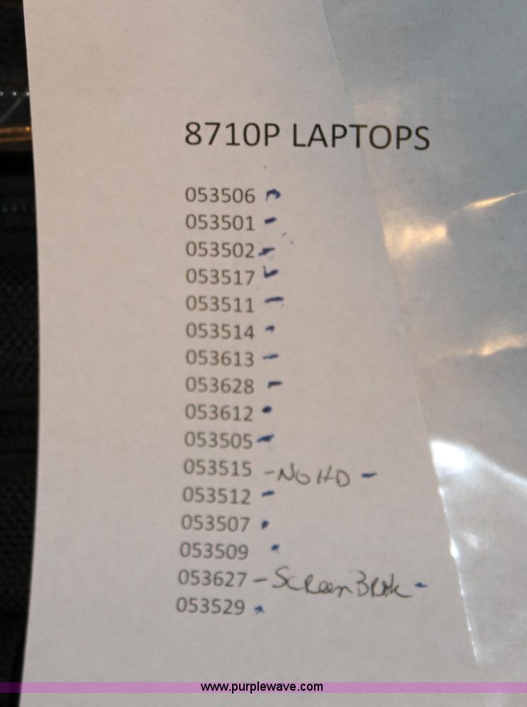 image for item AM9994 (16) HP 8710P laptop computers