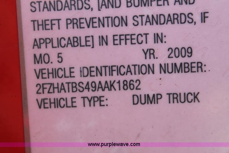 image for item G8216 2009 Sterling L7500 dump truck