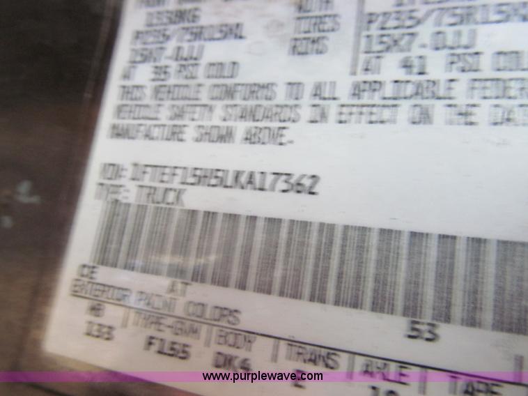 image for item G9508 1990 Ford F150 pickup truck