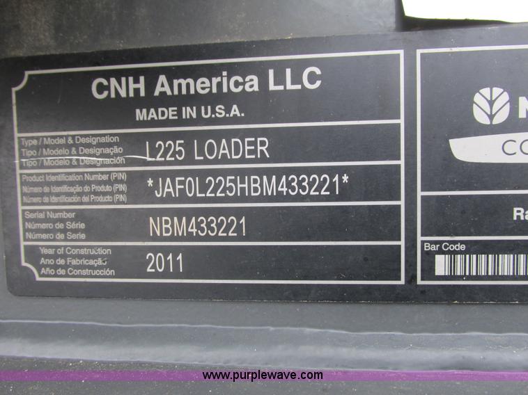 image for item G8823 2011 New Holland L225 skid steer