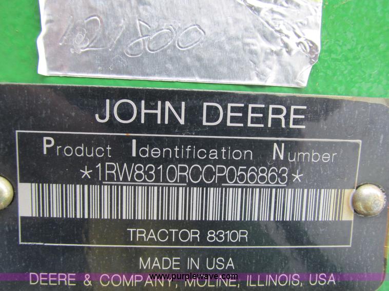 image for item G8886 2012 John Deere 8310R MFWD tractor