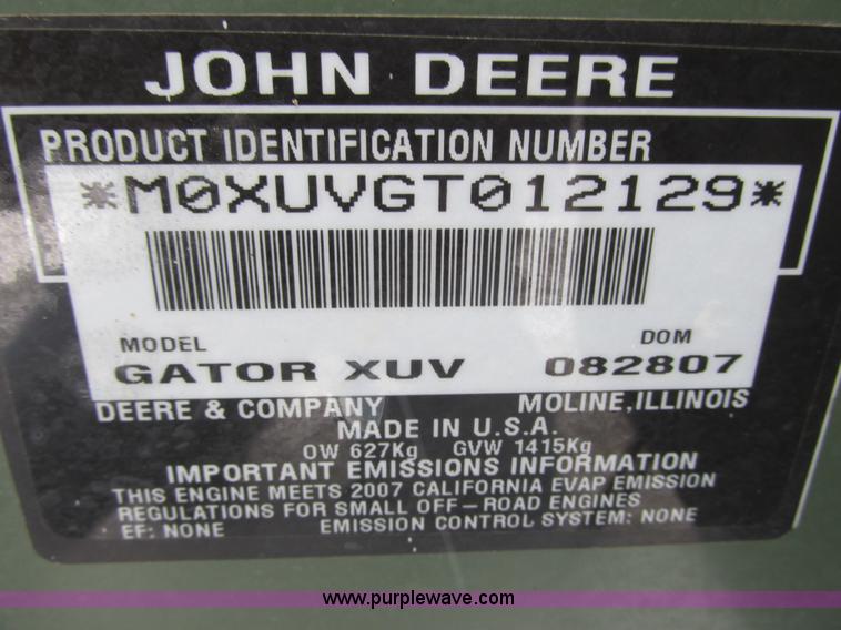 image for item G8889 2007 John Deere 620i utility vehicle