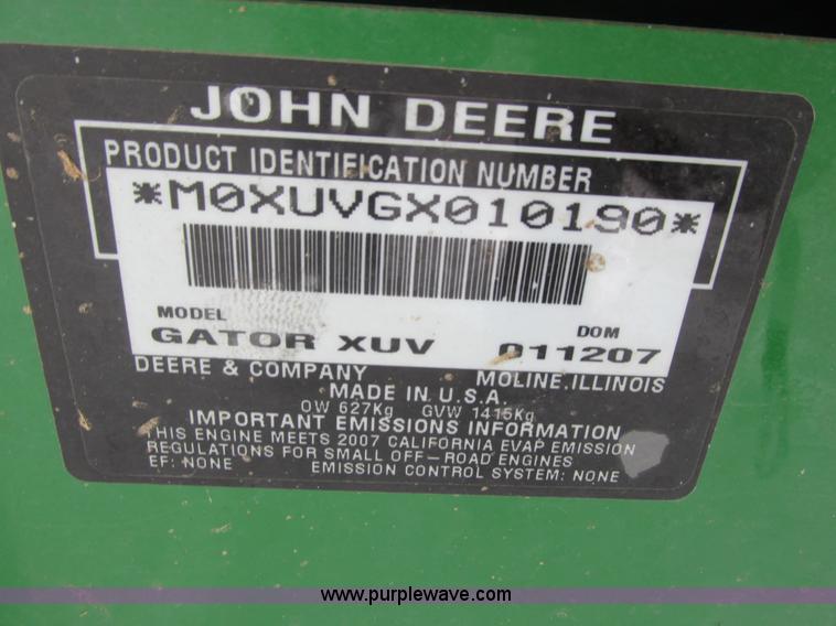 image for item G8890 2007 John Deere 620i Gator utility vehicle