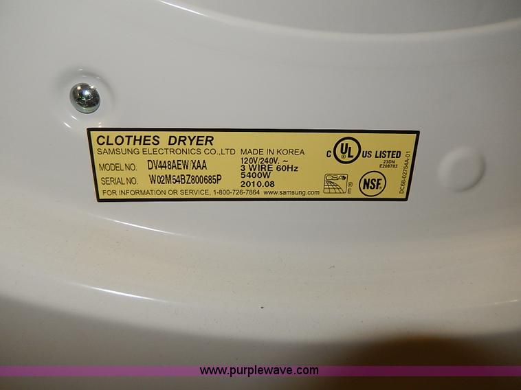 image for item AD9016 Samsung front load dryer