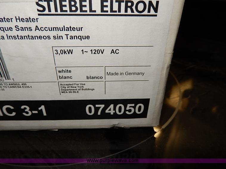 image for item AD9017 (2) Stiebel Eltron electric tankless water heaters