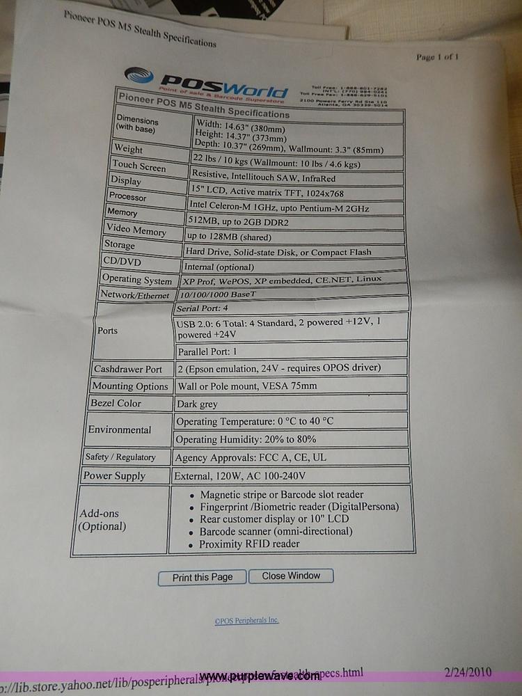 image for item AX9093 Point of sale system