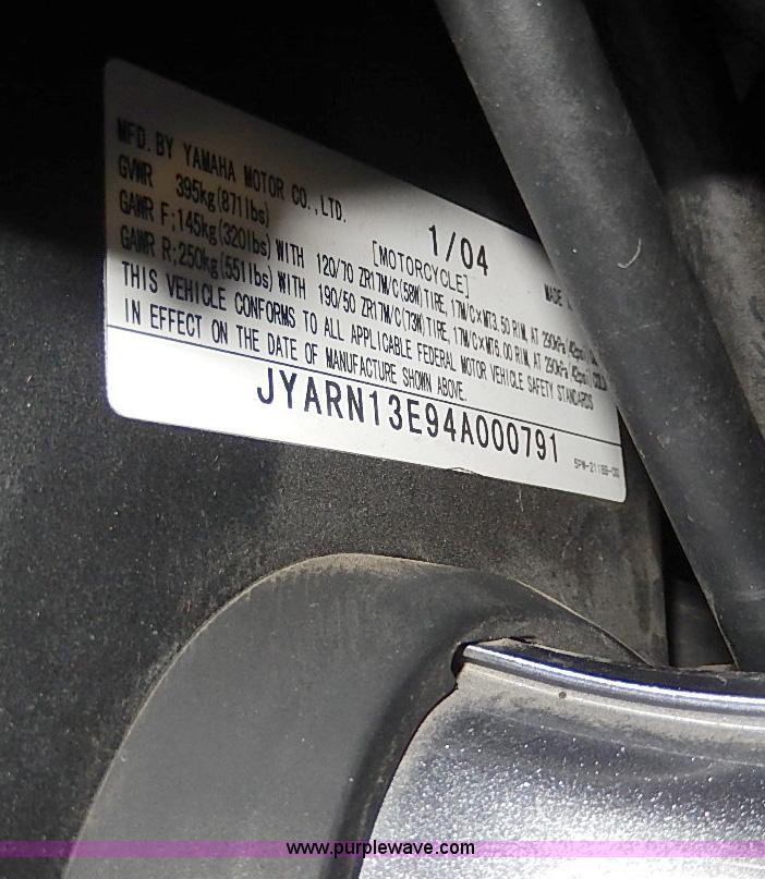 image for item AX9137 2004 Yamaha YZF-R1 motorcycle