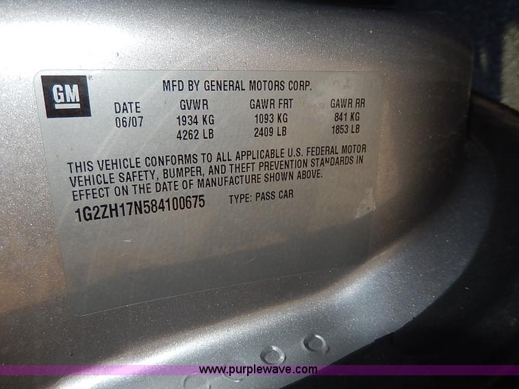 image for item I9312 2008 Pontiac G6 GT