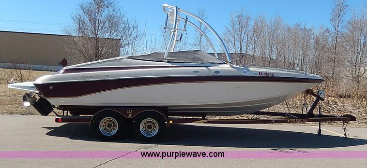 image for item I9318 1997 Crownline 225 boat and trailer