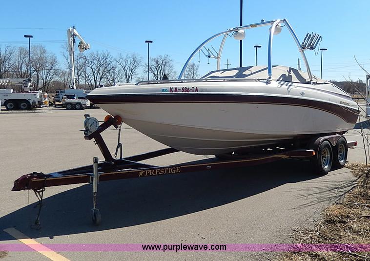 image for item I9318 1997 Crownline 225 boat and trailer