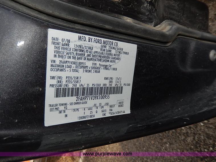 image for item I9321 2009 Ford Crown Victoria Police Interceptor