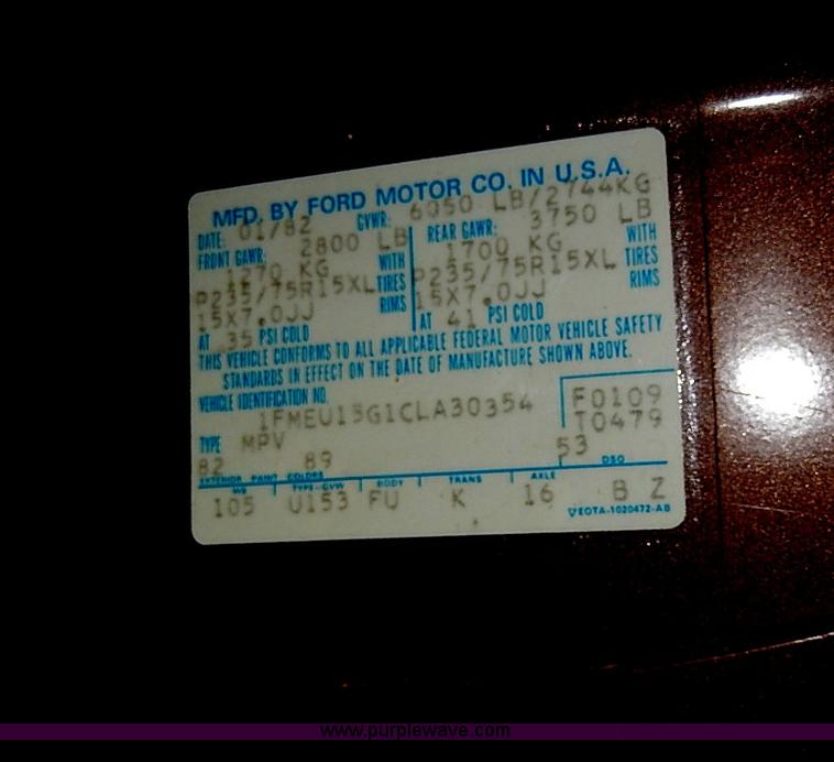 image for item I9356 1982 Ford Bronco XLT SUV