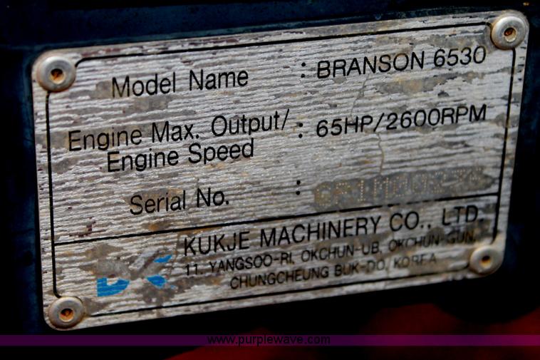 image for item C3756 2007 Branson 6530 MFWD tractor